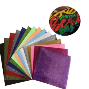 3D Glitter Heat Transfer Vinyl Screen-Printed HTV for Clothing Decoration