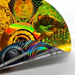 3D Gold Foil Holographic Waterproof Sticker, Large Metallic Glitter Logo Label