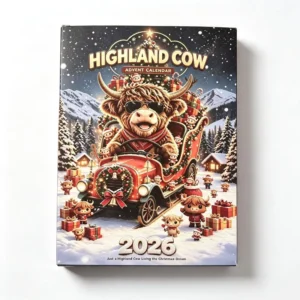 3D Highland Cow Advent Calendar Christmas Mystery Box Plastic Ages 5 7