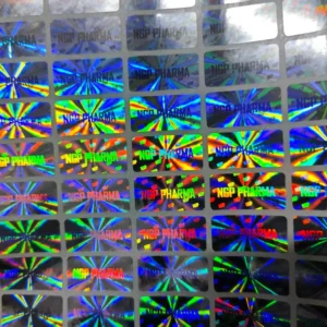 3D Holographic Rectangle Anti-Counterfeit Logo Stickers