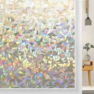 3D Laser Protection PVC Window Sticker American Style Static Cling Glass Film Anti peeping Privacy Window Paper for Bathro