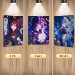 3D Lenticular Anime Girls Motion Poster with Bag