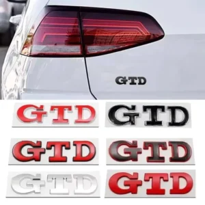 3D Metal GTD Badge Adhesive Letters Sticker for Golf POLO Golf 4 5 6 MK4 MK5 MK6