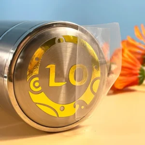 3D Metal Nickel Transparent UV Transfer Sticker, Silver and Gold, Packaging Label