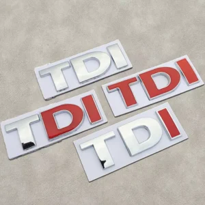 3D Metal TDI Emblem Car Front Grille Badge Sticker