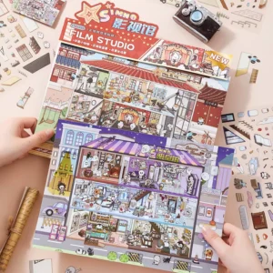 3D Miniature Landscape Kawaii Animal DIY Scene Sticker