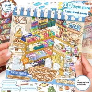 3D Miniature Scenes Decorative Stickers for Stress Relief Journal