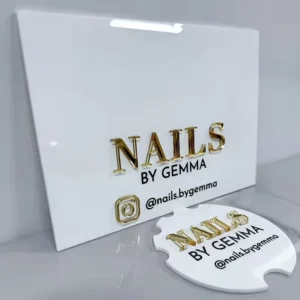 3D Nail Artist Logo Decoration and Nail Art Display