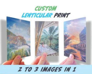 3D Photo Flip Wall Art Poster Changing Picture Design