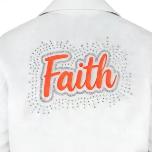 3D Puff Print Patches with Rhinestone Trim Heat Transfer Motif