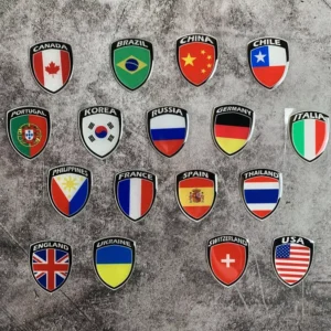 3D Reflective World National Flag Car Stickers Auto Modification Decor Decals