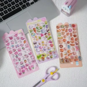 3D Relief Cute Cartoon Decorative Stickers for Scrapbooking, Journaling, Gift Wrapping, and Kids’ Craft Projects