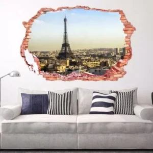 3D Self-Adhesive Removable City Wall Sticker