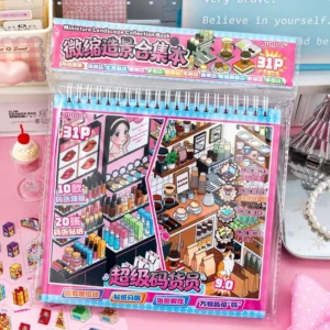 3D Shelf Sticker Scene Book High-Difficulty DIY Kit for Adults Large 3D Space Stickers