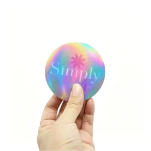 3D Thank You Holographic Sticker Labels Custom Printing Logo Laser