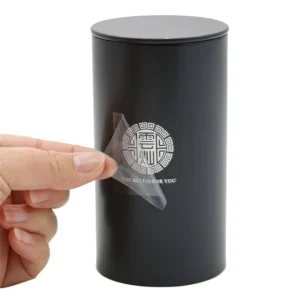 3D UV Transfer Vinyl Packaging Labels for Bottles and Jars, Silver, Rose Gold, and Nickel