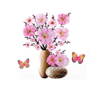 3D Vase Flower Wall Decorative Sticker for Living Room