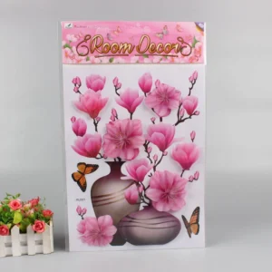 3D Vase Self-Adhesive Wall Sticker for Living Room Decor