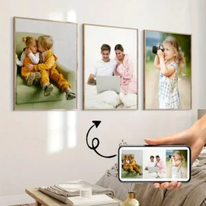 3pcs Set Custom Photo Canvas Printing Posters for Family Life Pets Scenery Couple Weddings Home Decor Poster Gifts No Frames