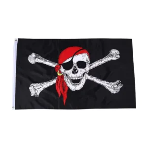 3x5ft Custom Full-Color Printed 100% Polyester Pirate Flag