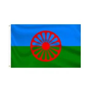 3x5ft Romani Gypsy Roma Flag, 100% Polyester, Digital Printing, Brass Grommets