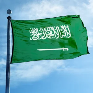 3x5ft Saudi Arabia National Flag Double Sided Polyester Banner with Shahada and Sword Saudi Arabian Country Flag