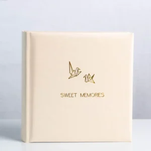 4*6 Inch 10x15cm 200 Photos Gold Foil PU Leather Wedding Photo Album