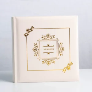 4*6 Inch 10x15cm 200 Photos Gold Foil PU Leather Wedding Photo Album