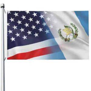 4 Designs Guatemala and USA Custom Flag 3 X 5 Ft Indoor Outdoor Banner