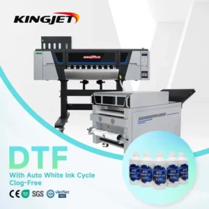 4-Head 24-Inch DTF Inkjet Printer with Powder Shaking Machine, I3200 and XP600 Print Heads, 60cm Transfer