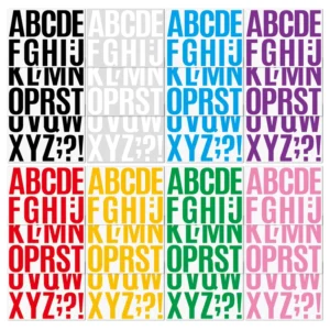 4 Inch Vinyl Waterproof Letter Stickers Alphabet Sticker Sheets Kiss Cut Self-Adhesive Labels