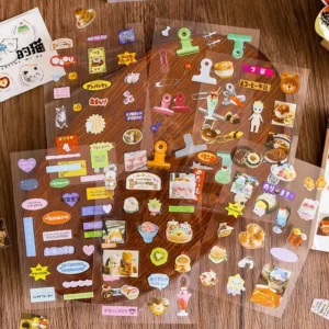 4 Pieces/Pack Ancient and Early Cultural PET Handbook Stickers for DIY