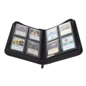 4-Pocket PU Trading Card Binder with Zipper