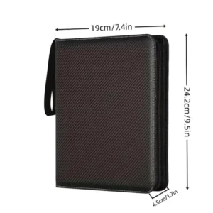 4-Pocket Zipper Card Binder, 400+ Card Capacity, TCG/CCG, Postcard and Business Card Storage