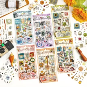 4 Stickers per Pack Ode to the Palm Series Waterproof Bullet Journal Stickers