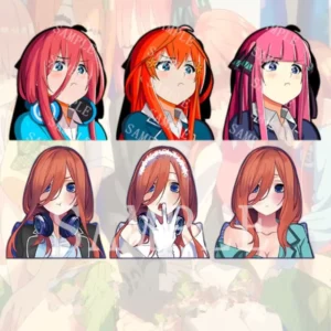 4 Styles Pattern Changed Decals Sticker Quintessential Quintuplets Anime 3D Holographic Motion Lenticular Cartoon Stickers