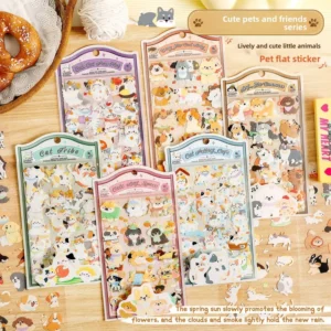 4 stickers per pack cute pets cute friends cartoon stickers pet stickers children’s stickers hand account stickers