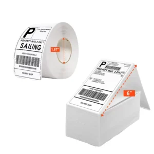 4 x 6 Inch Glossy Direct Thermal Shipping Labels, 500 Sheets per Roll