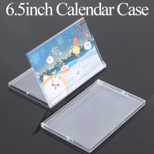 4″x6″ Retangular Landscape Calendar Case Desktop Acrylic Display Box Planner Desk Stand Plastic Calendar Jewel Cases