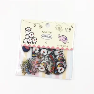 40 Pieces Cartoon Sticker Pack Into the pink Cat Mini Handmade Decorative Scrapbooking Material Office School Supplies 9*9CM