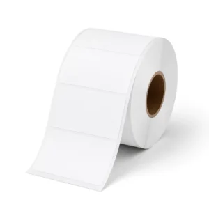 40mm x 20mm Direct Thermal Paper Barcode Label Rolls Custom Blank White Adhesive Labels