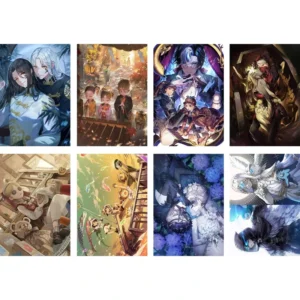 42*29cm 8pcs set Identity v Poster Wall Art Prints Anime Room Decor for Living Room Game Room Ideal Gift for Dandadaned Fans