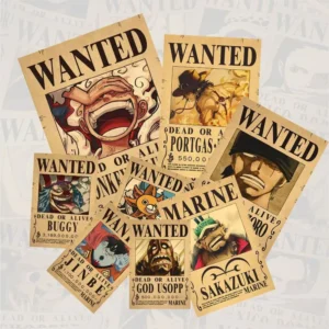 42*29cm One Piece Wall Poster Digital Printed Anime Gear 5 Luffy Wanted Figure