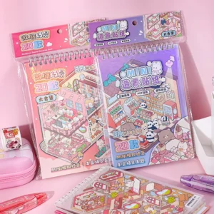 43-Piece 3D Miniature Scene House Scenery Stickers for Decorative Crafts