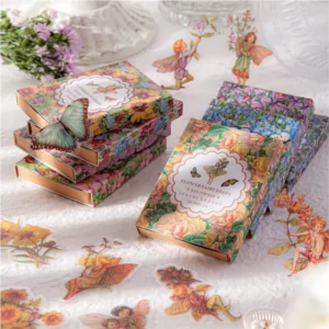45-Piece Box Flower Fairy Diary Series Decorative PVC Stickers for Scrapbooking, Journaling, Labels, Diaries and Albums