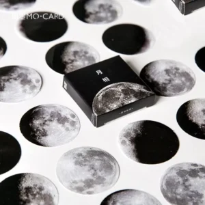 45pcs Per Pack Moon Phase Planet Creative Boxed Sticker DIY Dairy Decorative Stickers Personalized Scrapbooking Sticker