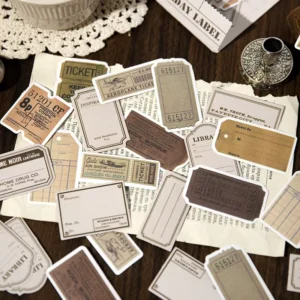 45pcs/pack Sticker Package Yesterday Label Series Vintage Journal Decorative Collage Border Base Material Stickers