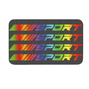 4pcs 12 x 1 cm PVC Car Wheel Reflective Stickers, Waterproof Tire Decals