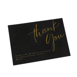 4×6 Black Gold Foil Greeting Cards for Weddings, Graduations, Funerals, Bridal Showers, and Small Businesses