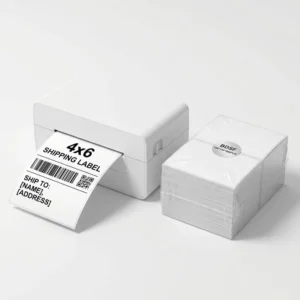 4×6 Direct Thermal Fan-Fold Shipping Labels, Waterproof, Scratch-Resistant, 500 per Stack